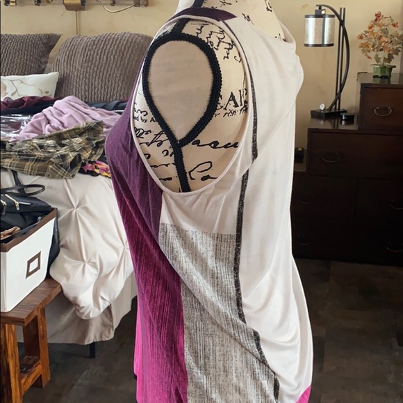 Helmut Lang Pink and White Tank Top - Picture 3 of 4